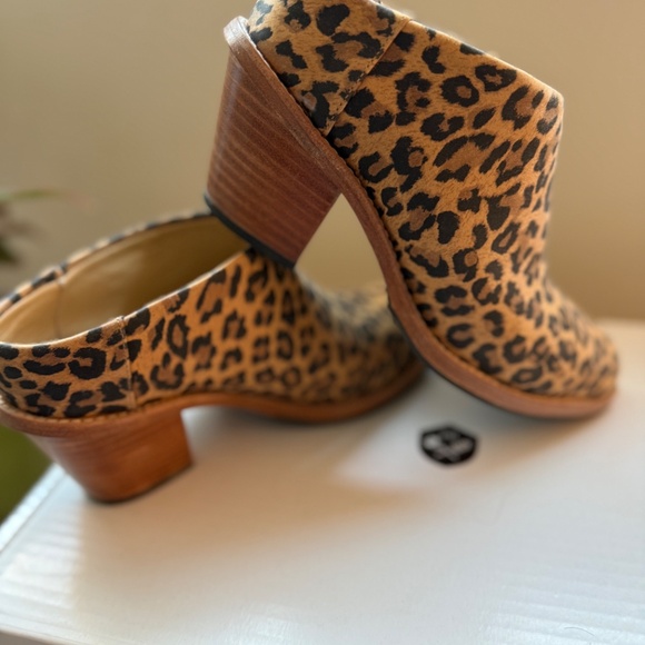 Poppy Barley Leopard Mule Boots - Picture 3 of 5